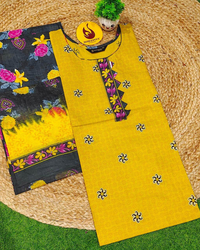 Cotton Fully Stiched 3 Piece Dresses - DRESS10
