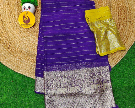Premium Viscose Crape Georgette Saree - BEST04
