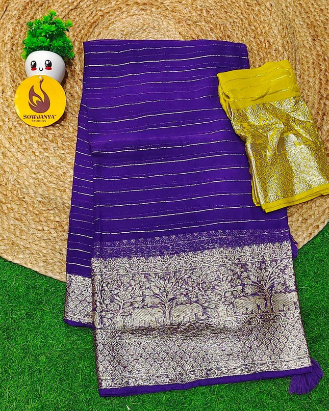 Premium Viscose Crape Georgette Saree - BEST04