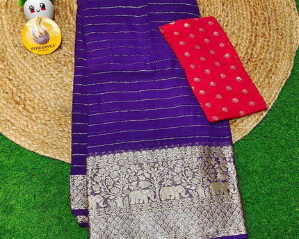 Premium Viscose Crape Georgette Saree - BEST01