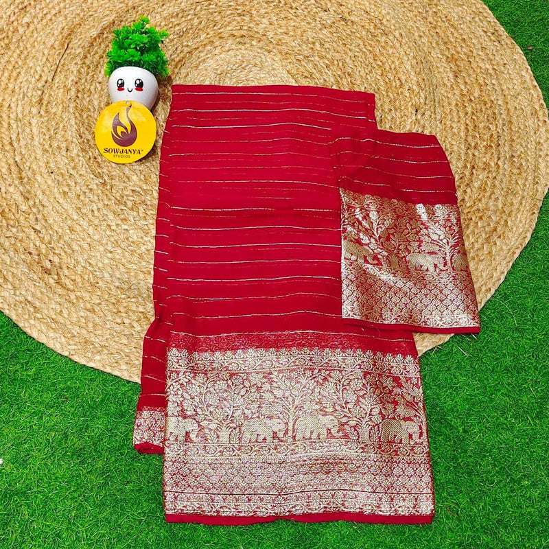 Premium Viscose Crape Georgette Saree - BEST14