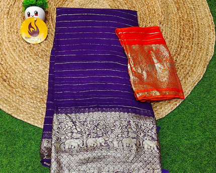 Premium Viscose Crape Georgette Saree - BEST11
