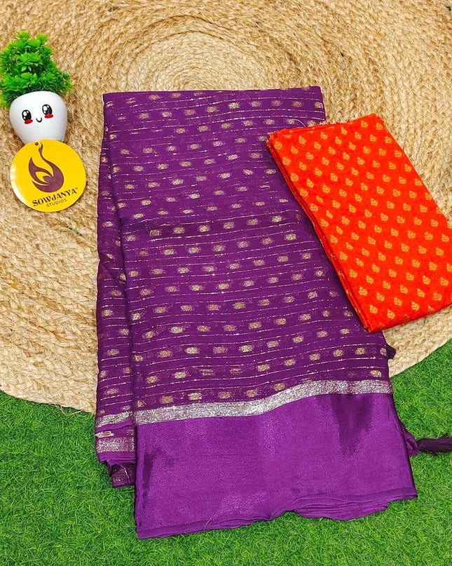 Premium Viscose Georgette Saree - BEST066