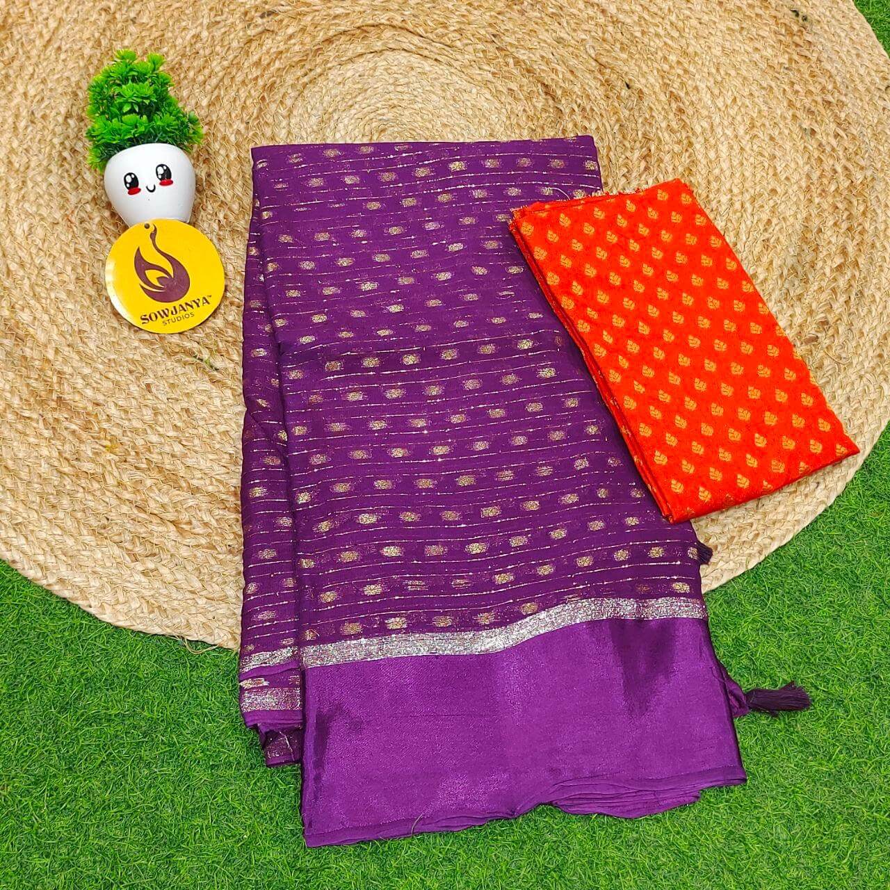 Premium Viscose Georgette Saree - BEST066
