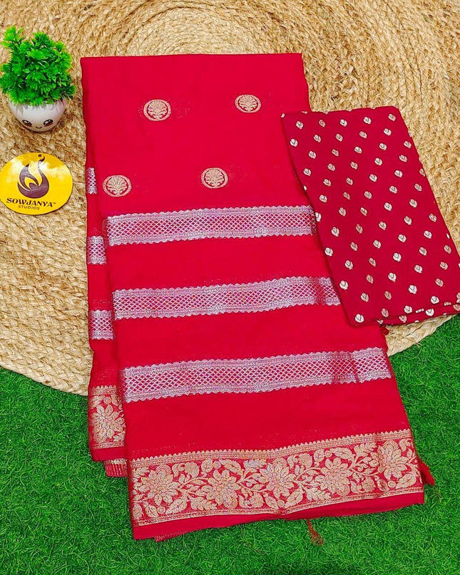 Premium Viscose Georgette Saree - BEST072