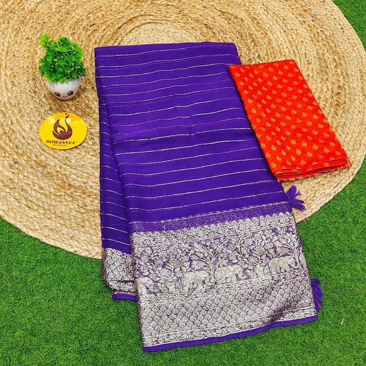 Premium Viscose Georgette Saree - BEST071