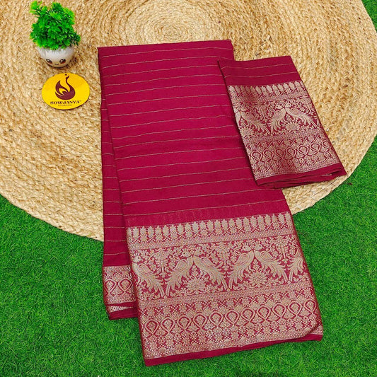 Premium Viscose Georgette Saree - BEST064(maroon)