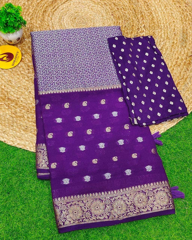 Premium Viscose Georgette Saree - BEST053