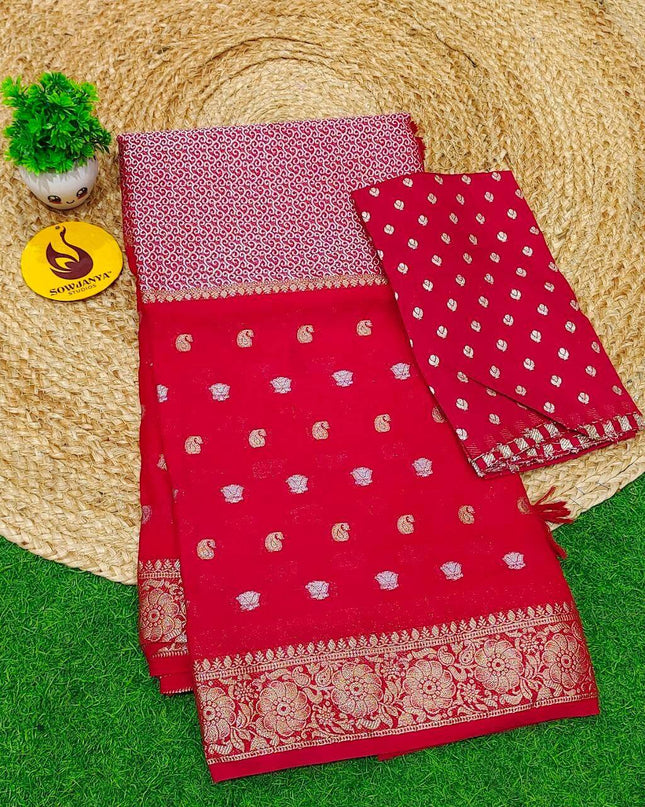 Premium Viscose Georgette Saree - BEST052
