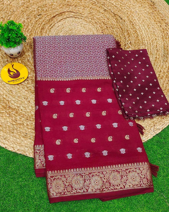 Premium Viscose Georgette Saree - BEST056