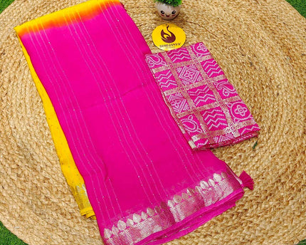Premium Viscose Crape Sequence Lines Sarees - CLEAR05