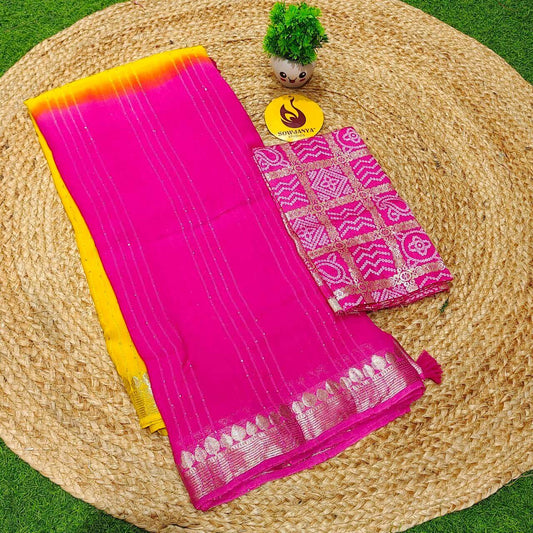 Premium Viscose Crape Sequence Lines Sarees - CLEAR05