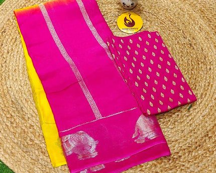 Premium Viscose Russian Crape Dual Shade Sarees - CLEAR01