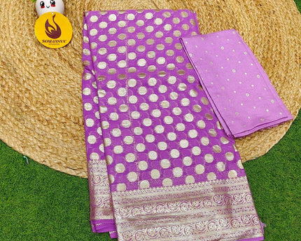 Premium Viscose Crape Georgette Saree - BEST045