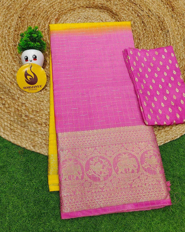Premium Viscose Sarees With Zari Weaving - SSBST2