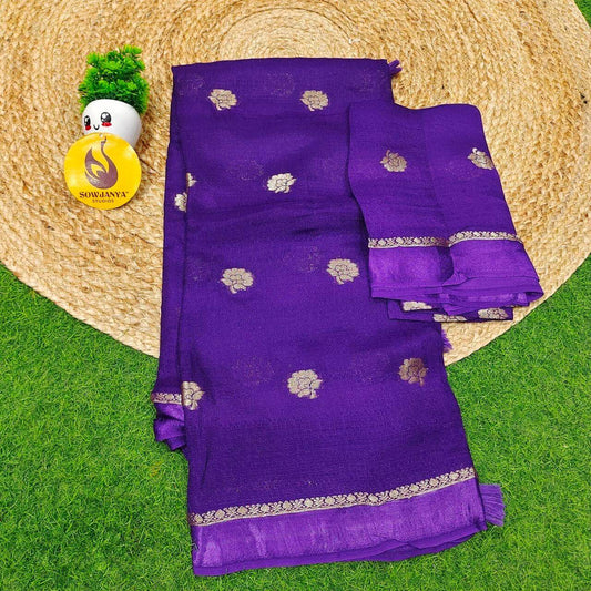 Premium JUTE Sarees- SSJUTE7(violet)