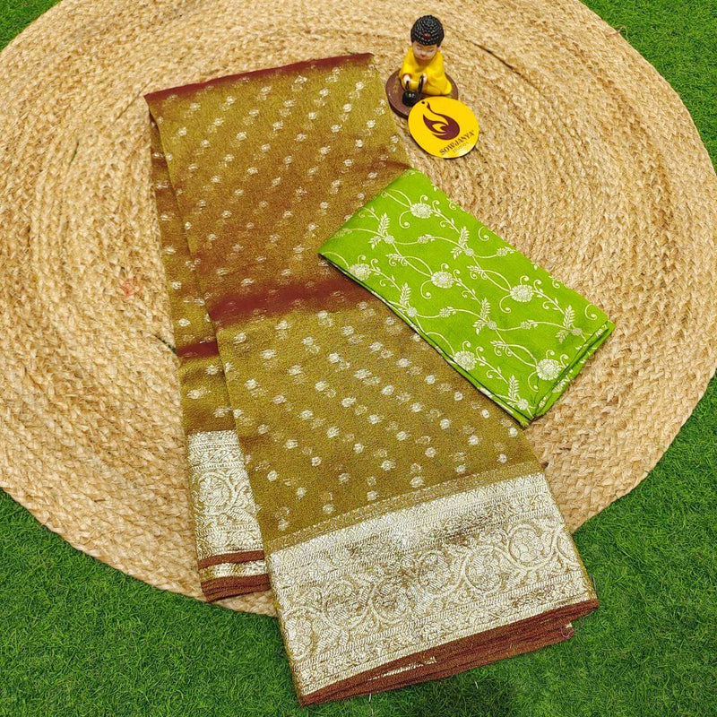 Designer TISSUE Weaving Butti  Sarees - SSTWB6(purple shade)