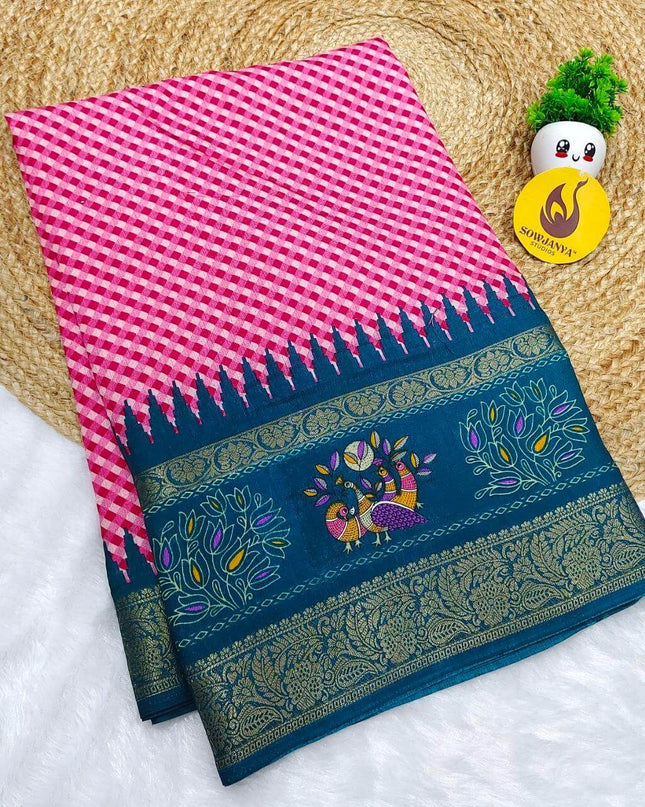 Vintage Style Fancy Sarees With Rangoli And Kalamkari Designs  - SSGKR2