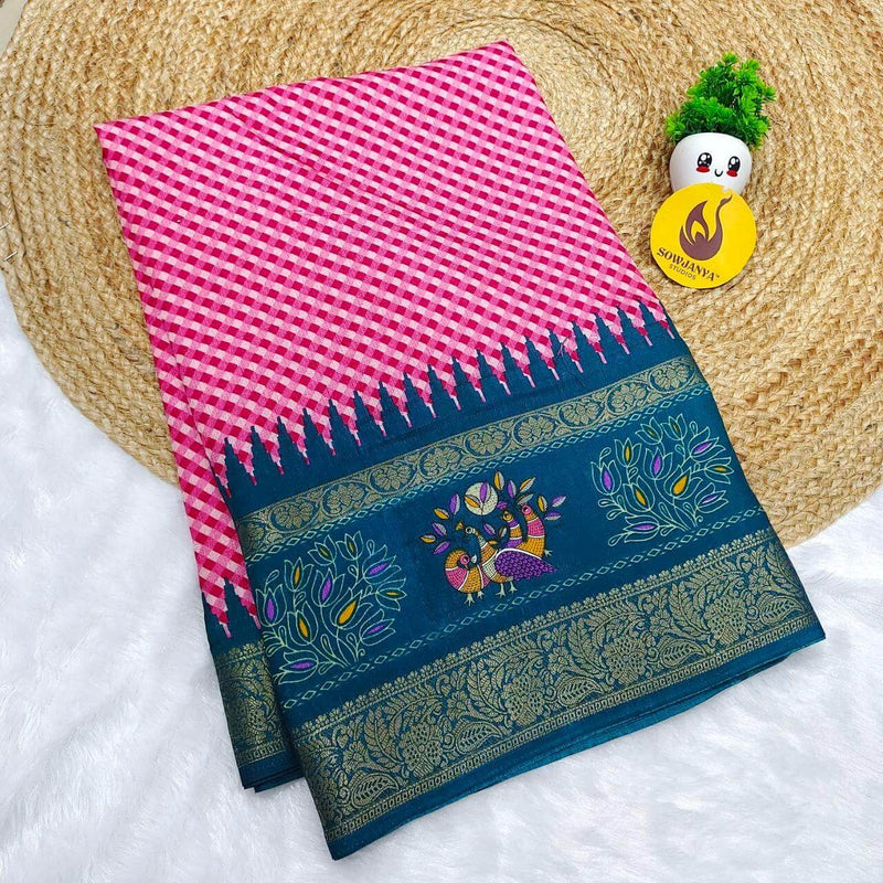 Vintage Style Fancy Sarees With Rangoli And Kalamkari Designs  - SSGKR2