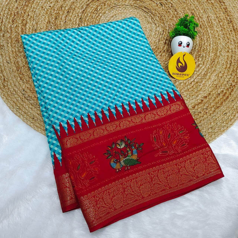 Vintage Style Fancy Sarees With Rangoli And Kalamkari Designs  - SSGKR1