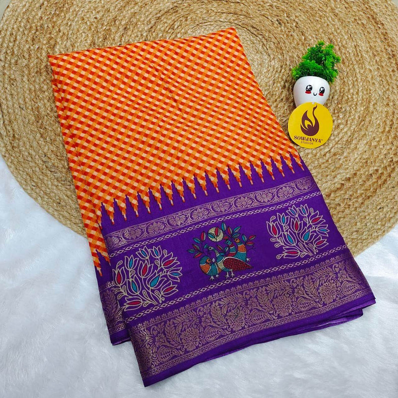 Vintage Style Fancy Sarees With Rangoli And Kalamkari Designs  - SSGKR4