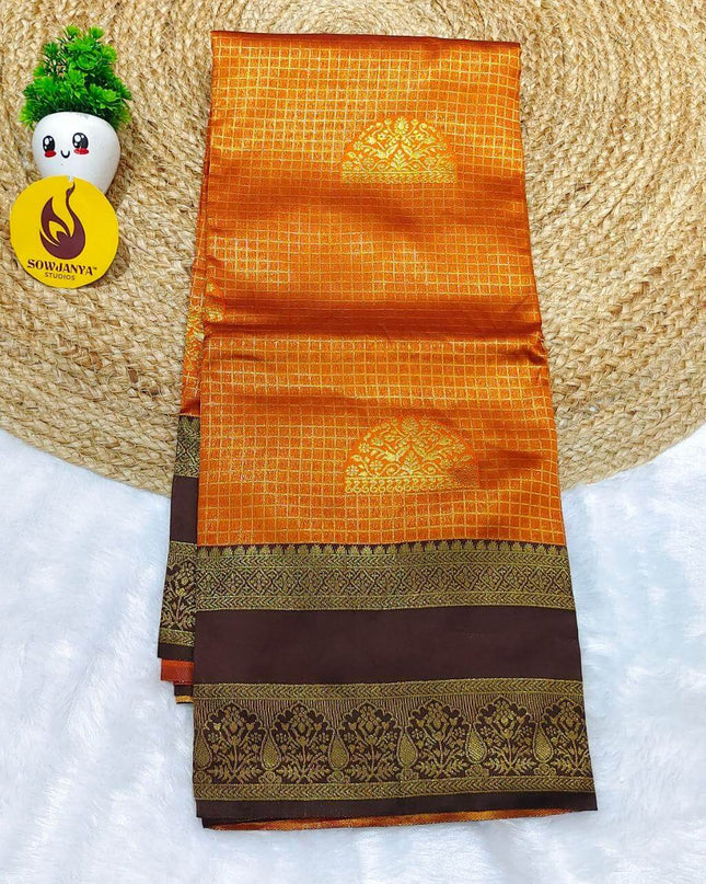 Soft Semi kanchi Pattu Sarees  - SSTKB18