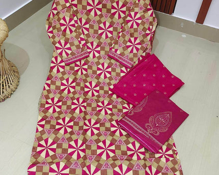 Pure Cotton Fully Stiched 3 Piece Dresses - DRAST4
