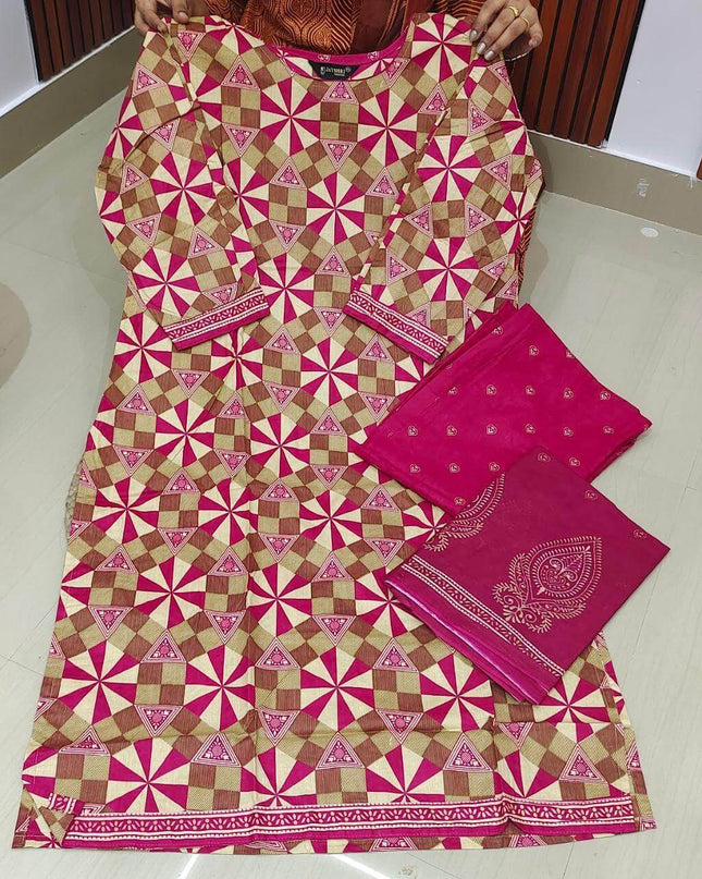 Pure Cotton Fully Stiched 3 Piece Dresses - DRAST4