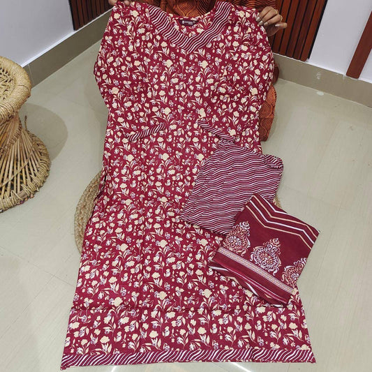 Pure Cotton Fully Stiched 3 Piece Dresses - DRAST7