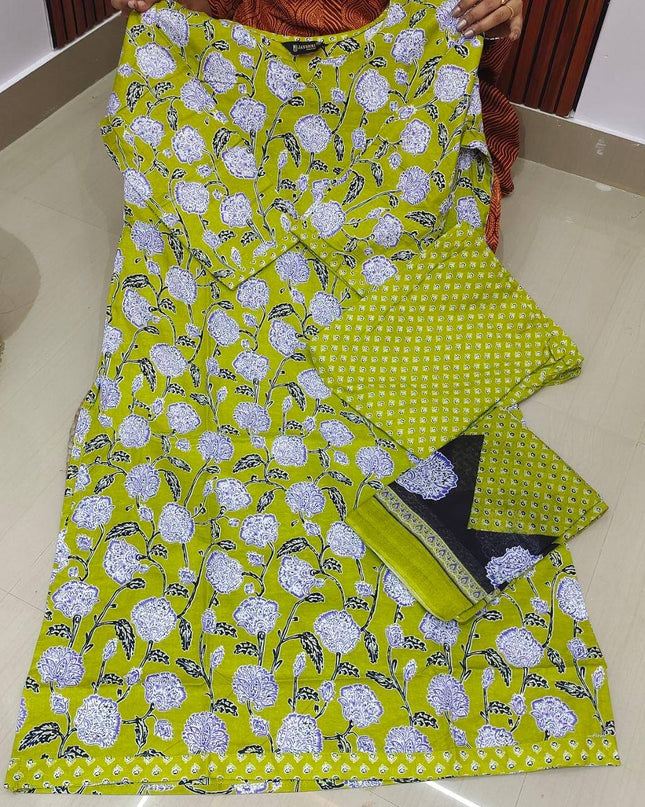 Pure Cotton Fully Stiched 3 Piece Dresses - DRAST8