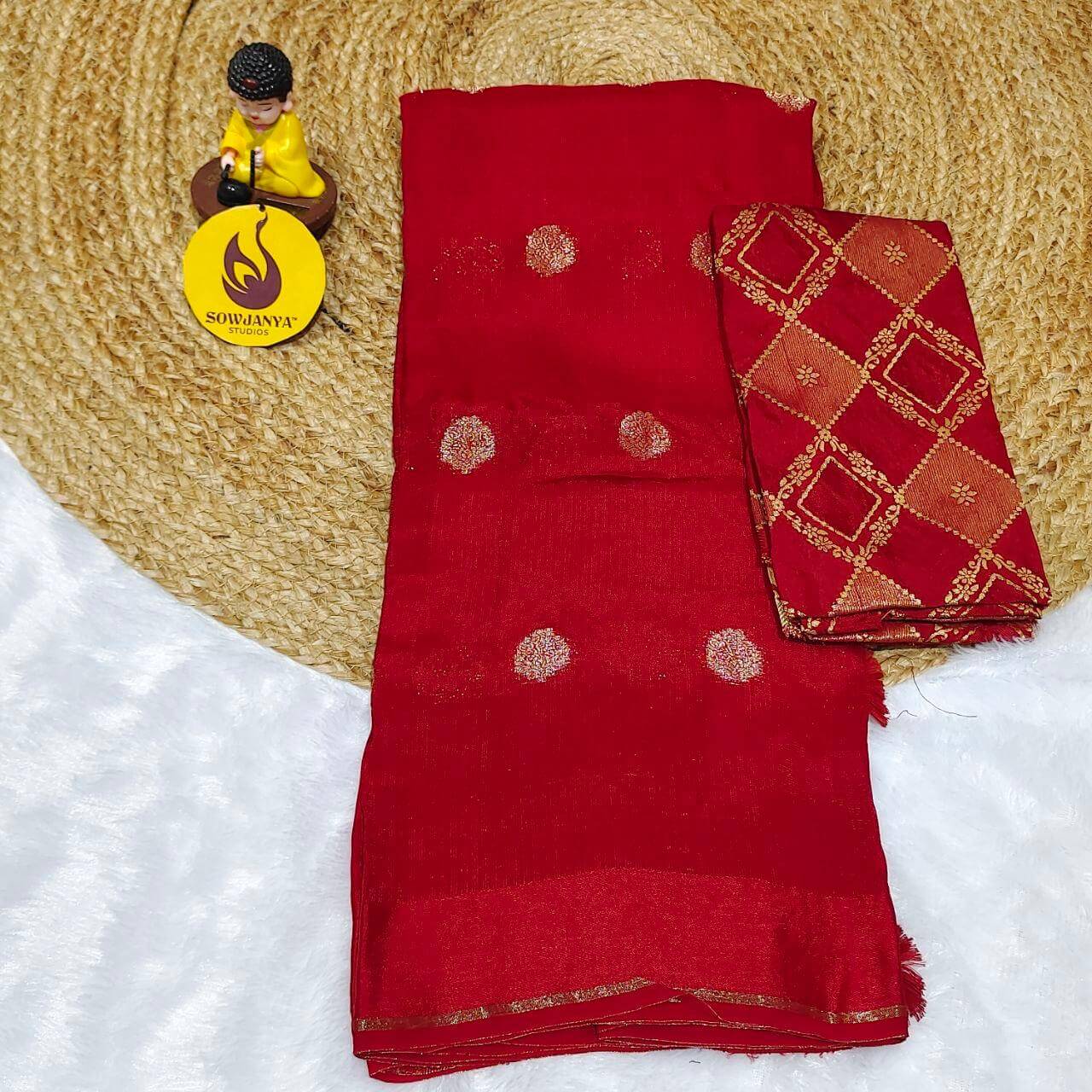 Premium Lenin Viscose All Over Butti Sarees - SSKIF3