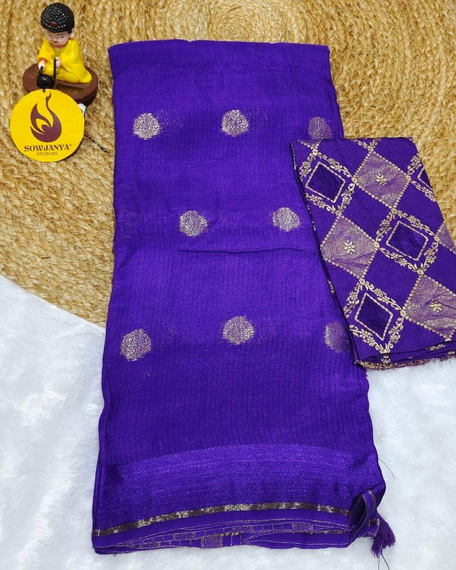 Premium Lenin Viscose All Over Butti Sarees - SSKIF5