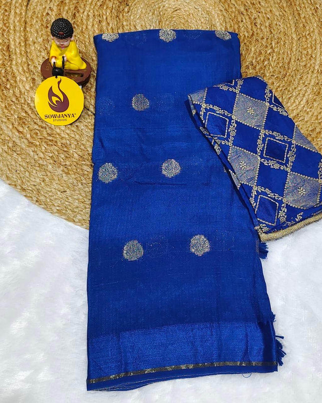 Premium Lenin Viscose All Over Butti Sarees - SSKIF1