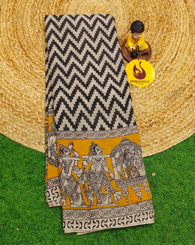 ORIGINAL PEDANA KALAMKARI Cotton Sarees - BOMMA9