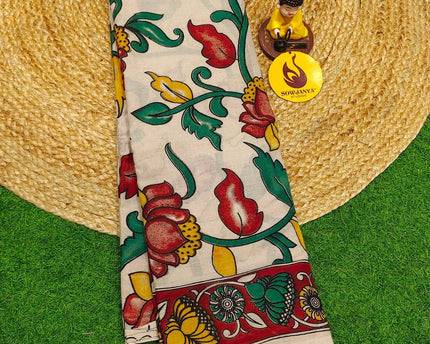 ORIGINAL PEDANA KALAMKARI Cotton Sarees - BOMMA7