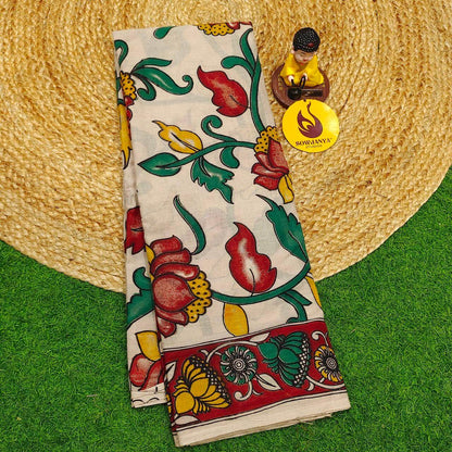 ORIGINAL PEDANA KALAMKARI Cotton Sarees - BOMMA7