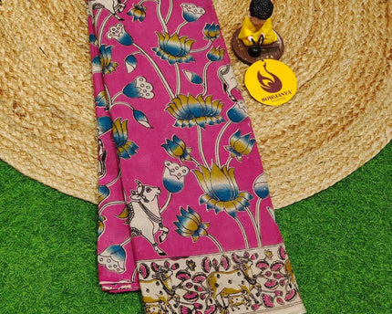 ORIGINAL PEDANA KALAMKARI Cotton Sarees - BOMMA13