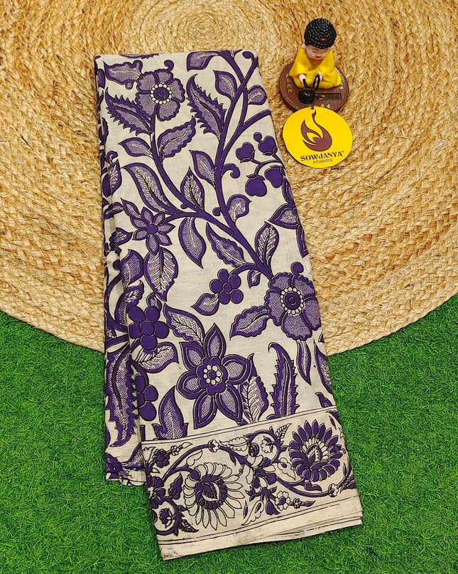 ORIGINAL PEDANA KALAMKARI Cotton Sarees - BOMMA14