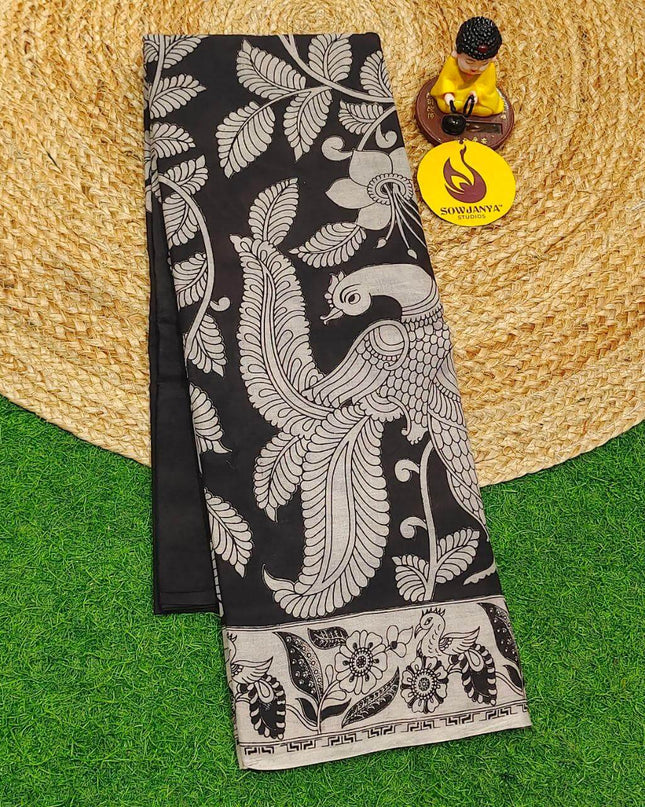 ORIGINAL PEDANA KALAMKARI Cotton Sarees - BOMMA15