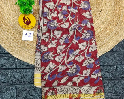 ORIGINAL PEDANA Kalamkari KOTA Cotton Sarees - BLEND32