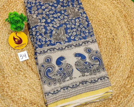 ORIGINAL PEDANA Kalamkari KOTA Cotton Sarees - BLEND34