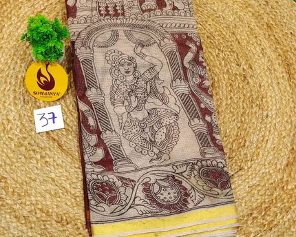 ORIGINAL PEDANA Kalamkari KOTA Cotton Sarees - BLEND37