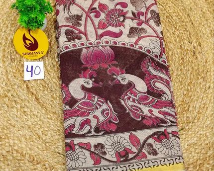 ORIGINAL PEDANA Kalamkari KOTA Cotton Sarees - BLEND40