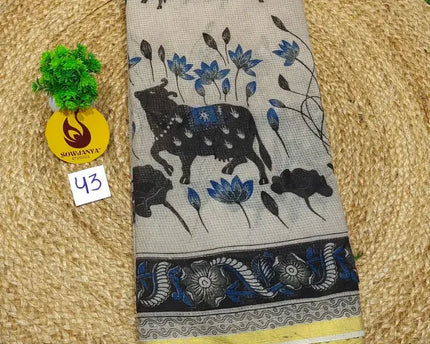 ORIGINAL PEDANA Kalamkari KOTA Cotton Sarees - BLEND43