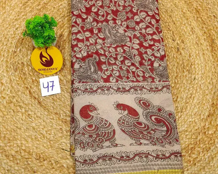 ORIGINAL PEDANA Kalamkari KOTA Cotton Sarees - BLEND47