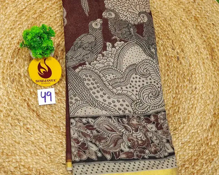 ORIGINAL PEDANA Kalamkari KOTA Cotton Sarees - BLEND49