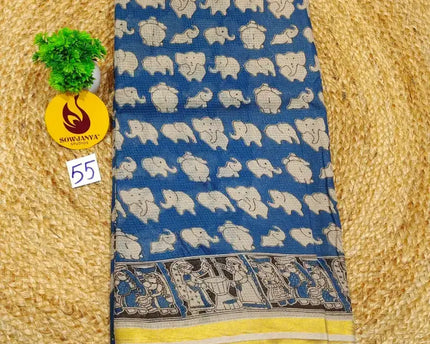 ORIGINAL PEDANA Kalamkari KOTA Cotton Sarees - BLEND55