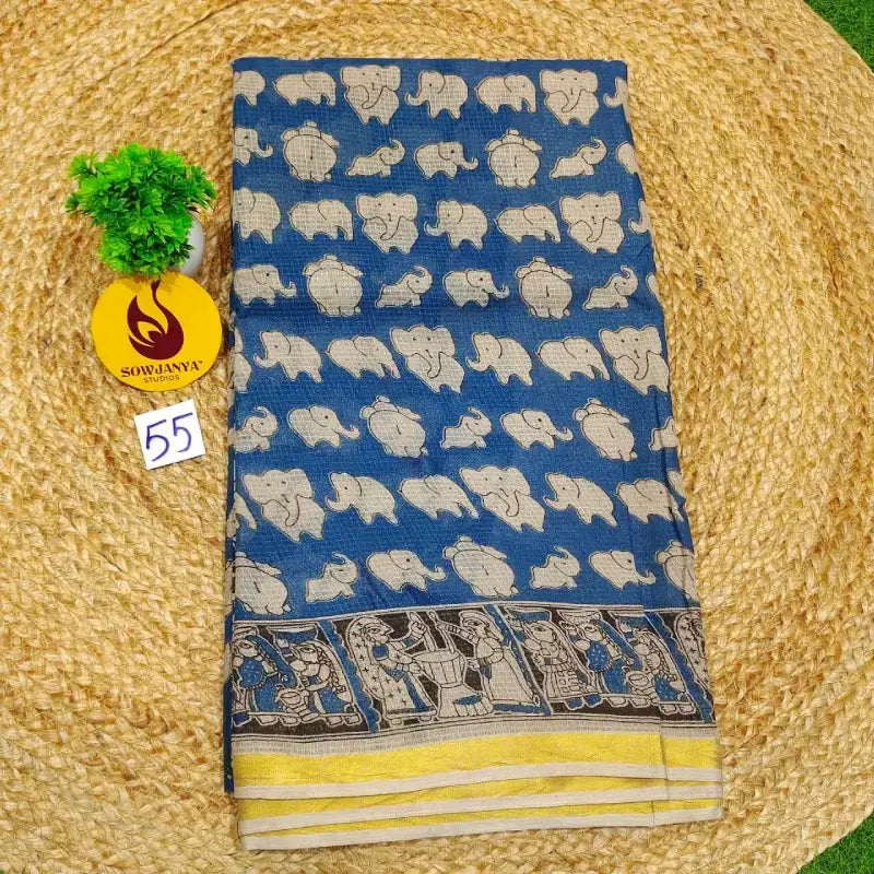 ORIGINAL PEDANA Kalamkari KOTA Cotton Sarees - BLEND55