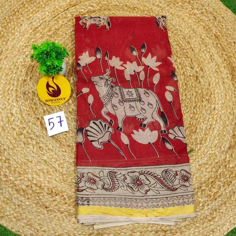 ORIGINAL PEDANA Kalamkari KOTA Cotton Sarees - BLEND57
