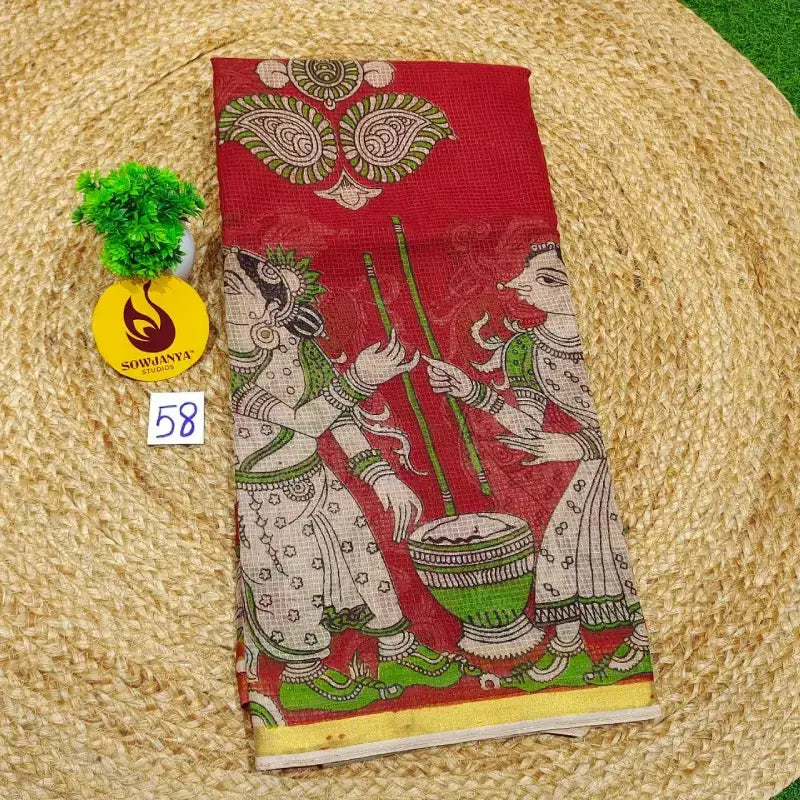 ORIGINAL PEDANA Kalamkari KOTA Cotton Sarees - BLEND58